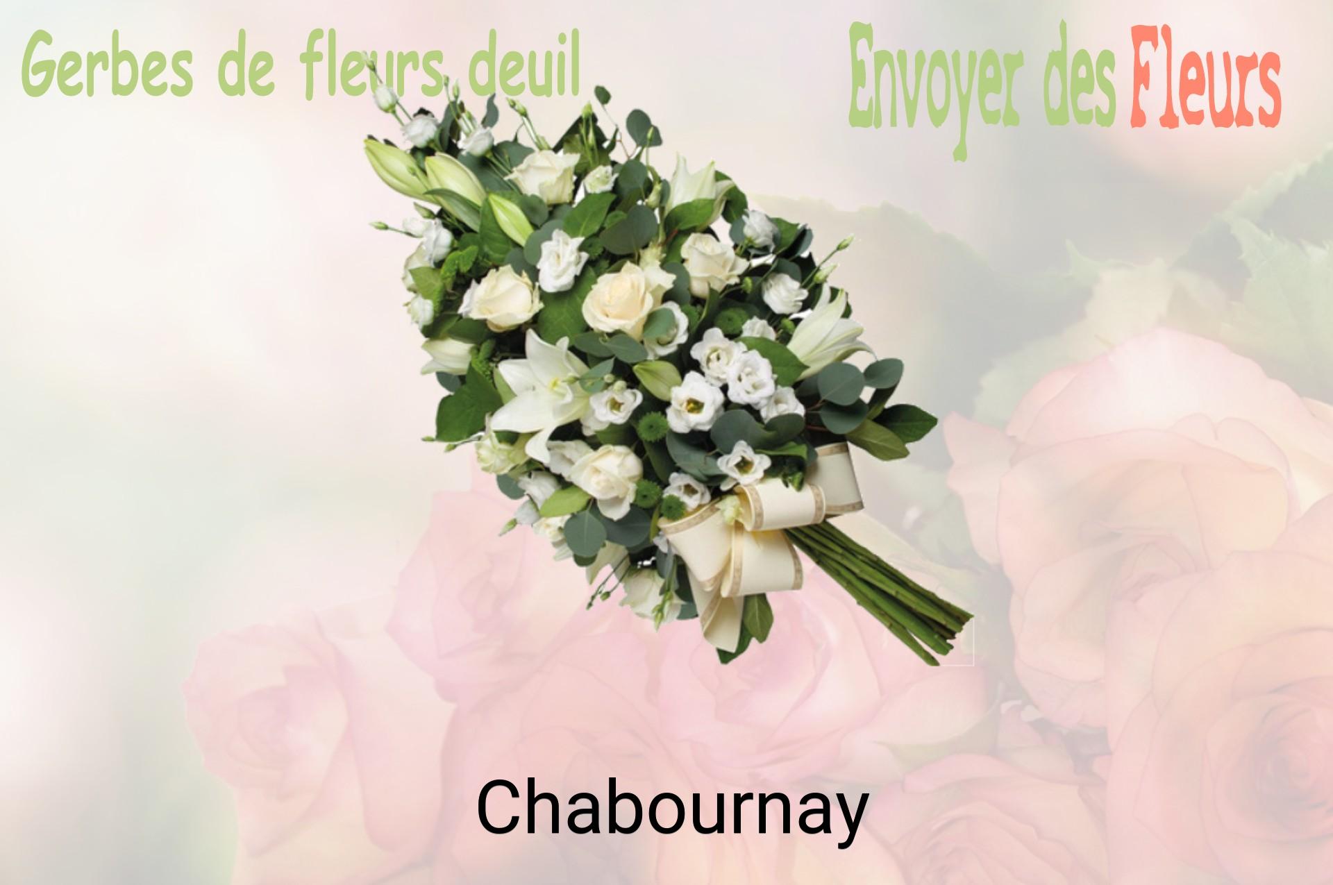 Gerbe de fleurs de deuil livrée à Chabournay